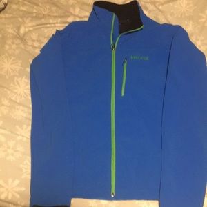 Marmot blue soft shell jacket, size medium.